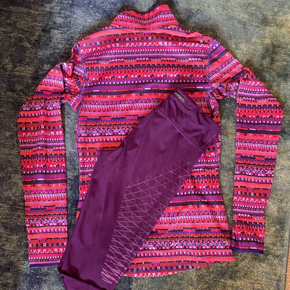 Nike set small purple pink dri-fit workout